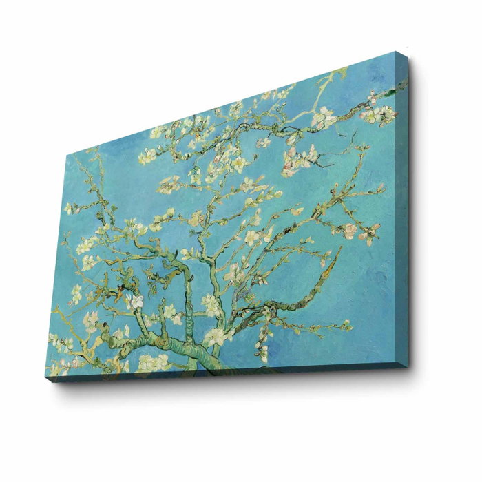Wallity Lienzo Decorativo Almendros en flor de Vincent van Gogh 70 x 100 cm
